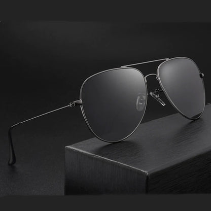 Jiebo Black Classic Bridge Aviator Sunglasses