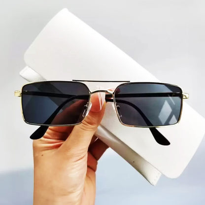 Jiebo Retro Square Trendy Sunglasses