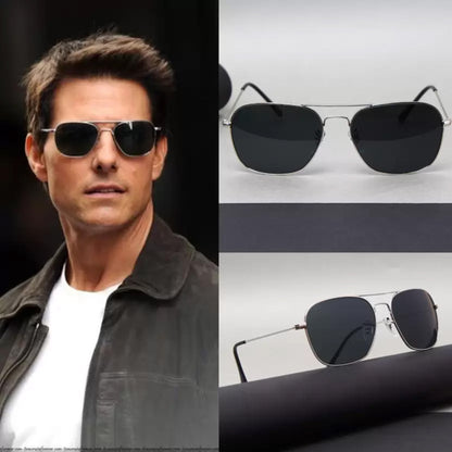 Jiebo Tom Cruise Retro Square Sunglasses