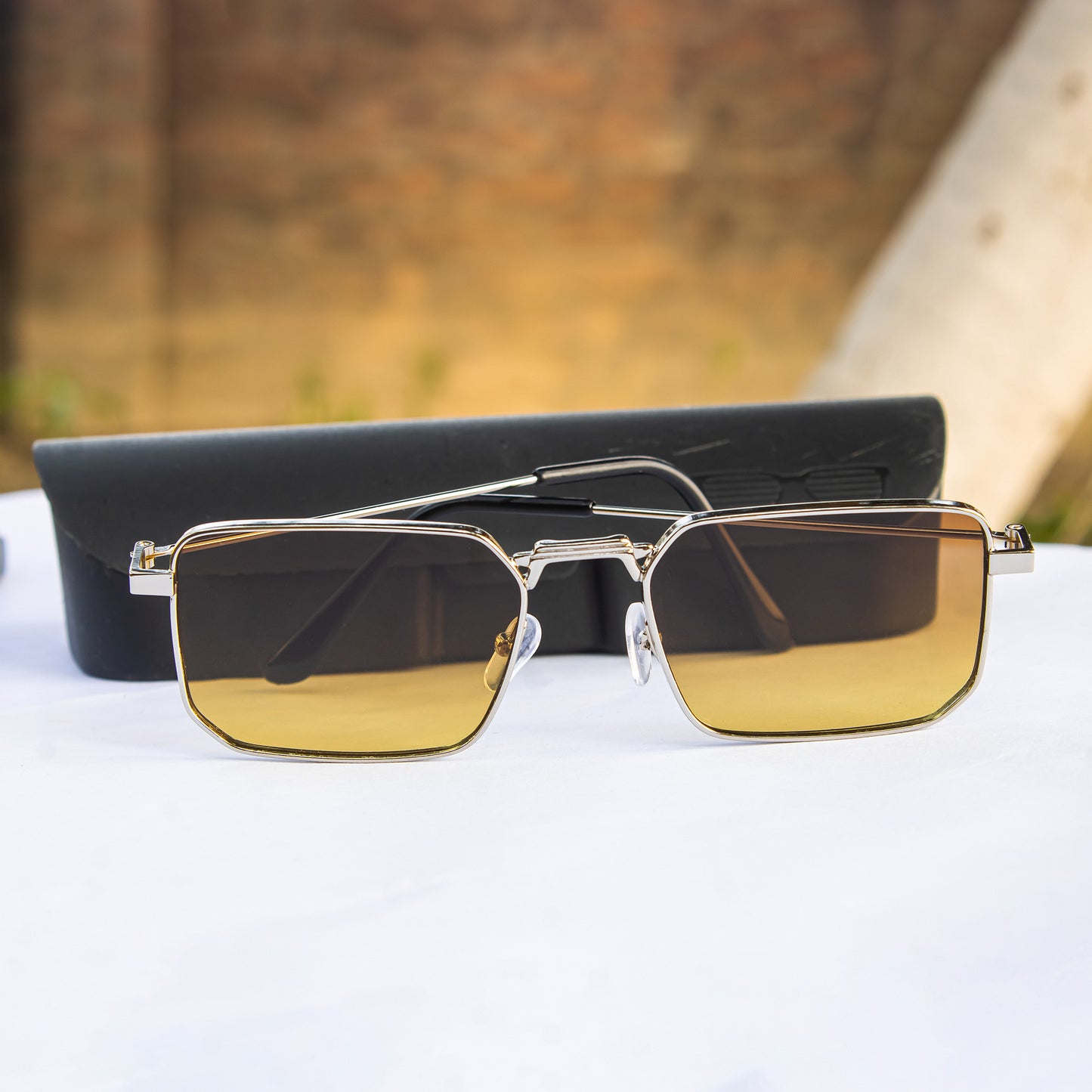 Jiebo Brown Sunglasses For Men